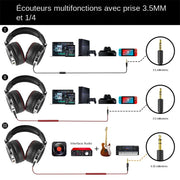 Oneodio Wired Professional Studio Pro 50 DJ Headphones With Microphone Over Ear HiFi Monitor Music Headset Earphone For Phone PC