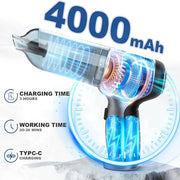 Aspirateur Portable Sans Fil - Nettoyeur Puissant et Polyvalent pour Voiture et Maison