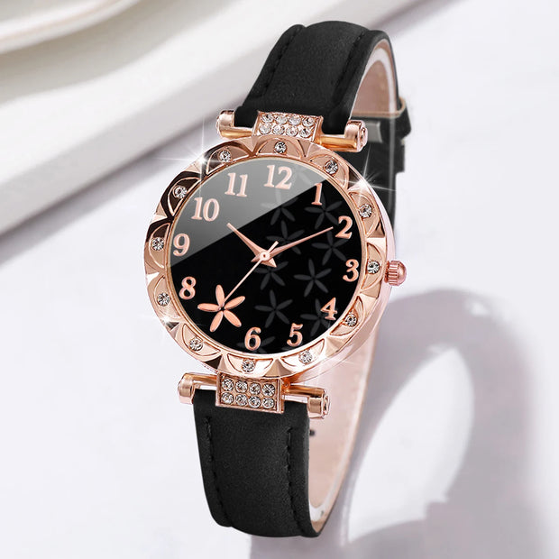 Montre Femme en Cuir avec Bracelet - Élégance Décontractée