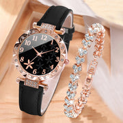 Montre Femme en Cuir avec Bracelet - Élégance Décontractée