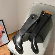 vintage black knee high boots