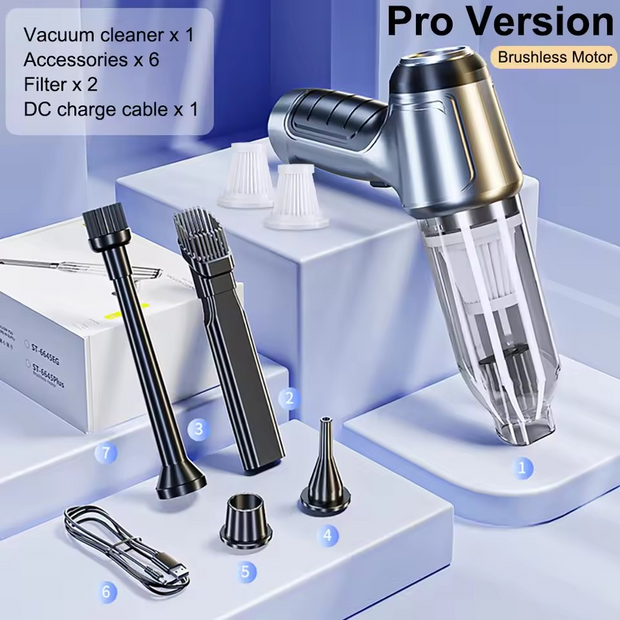Aspirateur Portable Sans Fil - Nettoyeur Puissant et Polyvalent pour Voiture et Maison